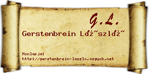 Gerstenbrein László névjegykártya