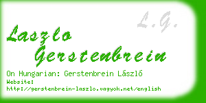 laszlo gerstenbrein business card